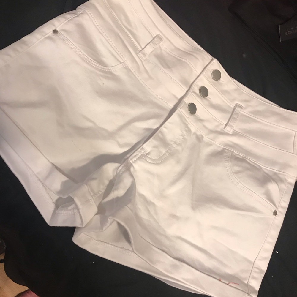 Charlotte russe white high waist shorts size 6